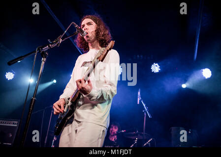 Manchester, UK. 29 janvier 2018. Sean Martin, Josh Higgins, Arran O'Connell et Carl Dillon de la nuit Cafe effectuer à l'Academy 3 à Manchester 29/01/2018 Credit : Gary Mather/Alamy Live News Banque D'Images