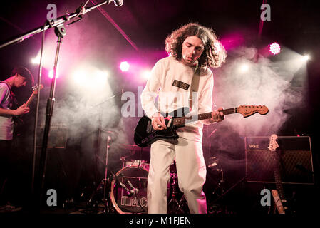 Manchester, UK. 29 janvier 2018. Sean Martin, Josh Higgins, Arran O'Connell et Carl Dillon de la nuit Cafe effectuer à l'Academy 3 à Manchester 29/01/2018 Credit : Gary Mather/Alamy Live News Banque D'Images