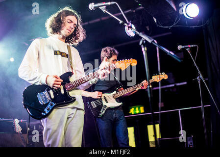 Manchester, UK. 29 janvier 2018. Sean Martin, Josh Higgins, Arran O'Connell et Carl Dillon de la nuit Cafe effectuer à l'Academy 3 à Manchester 29/01/2018 Credit : Gary Mather/Alamy Live News Banque D'Images