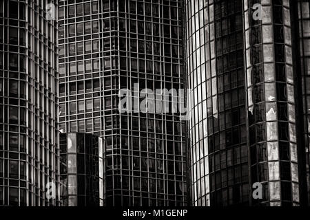 Modèle de fenêtre Renaissance Center à Detroit, Michigan USA Banque D'Images