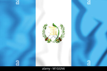 3D Drapeau de l'Guatemala. 3D Illustration. Banque D'Images