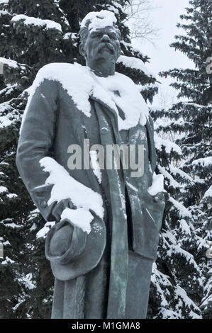 Parc Monument tombé aussi connu comme Parc Muzeon des Arts avec des reliques de l'Union soviétique (URSS). Banque D'Images