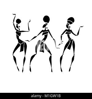 De belles femmes africaines Illustration de Vecteur