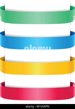 Ensemble de bannières de couleur pour le texte Illustration de Vecteur