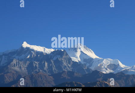 Machhapuchhre Himalaya paysage de montagne Annapurna Pokhara Népal Banque D'Images