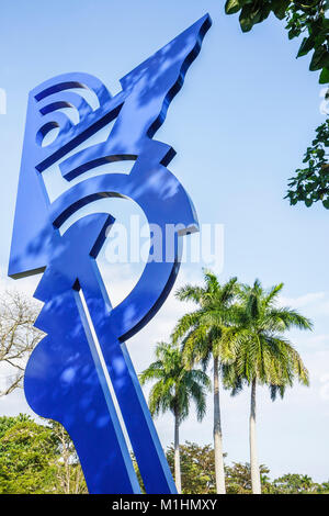 Miami Florida,Coral Gables,Fairchild Tropical Botanic Garden,plantes,flore,collection,Roy Lichtenstein,art,artiste,Modern Head,acier peint,palmiers, Banque D'Images