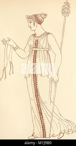 Cette œuvre illustre les costumes féminins grecs anciens à travers 112 plaques et de nombreuses images plus petites. Des descriptions et des citations d'Homère, d'Hésiode et d'autres textes classiques fournissent un contexte sur la mode dans la Grèce antique. Banque D'Images