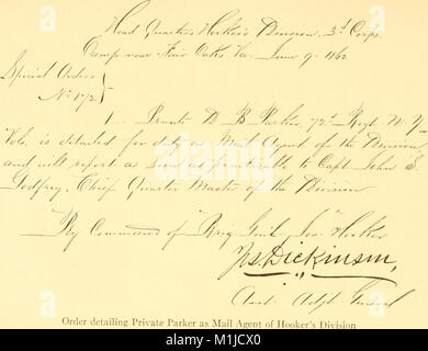 Un garçon dans Chautauqua '61 et par la suite ; mémoires de David B. Parker, sous-lieutenant, soixante-deuxième New York, surintendant des mails détaillés de l'armée du Potomac, United States (14759557301) Banque D'Images