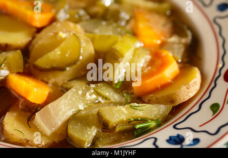 Soupe de cornichons polonais Banque D'Images