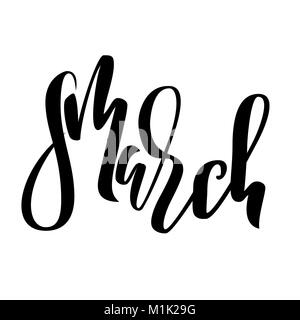 8 mars. Lettrage numérique moderne pour maison de carte. La journée internationale des femmes. Vector illustration. Illustration de Vecteur