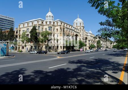 Architecture des bâtiments de Baku, Azerbaïdjan 2010 Banque D'Images