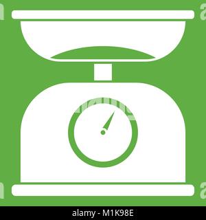 Balances de cuisine vert icône Illustration de Vecteur