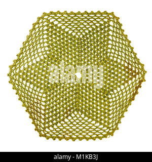 Vintage serviette en vert isolé sur fond blanc Banque D'Images