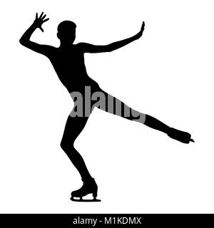 Femme dansant en patinage de compétition de patinage artistique Banque D'Images