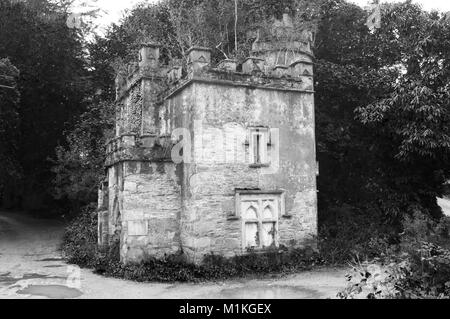 La porterie de de Puxley et Dunboy Castle, comté de Cork, Irlande - John Gollop Banque D'Images