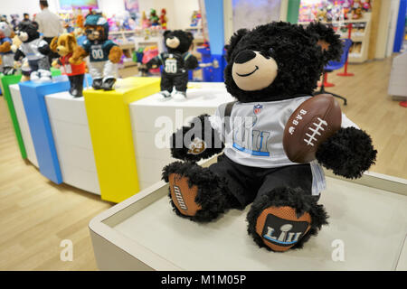 Minneapolis, Minnesota, USA. 31st January, 2018. Sirius XM radio set up at  Mall of America in Minneapolis for Super Bowl 2018 coverage. Copyright:  Gina Kelly/Alamy Live News Stock Photo - Alamy