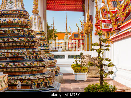 Wat Pho à Bangkok, monument de la Thaïlande Banque D'Images