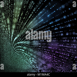 Big la visualisation de données. Conception esthétique de l'information. La complexité des données visuelles. 3d illustration. Banque D'Images