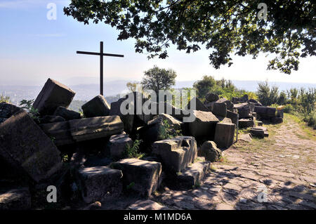 Stuttgart, Birkenkopf, Berg aus Trümmerschutt des zweiten Weltkriegs - Stuttgart, colline Birkenkopf, construire des débris du second worldwar Banque D'Images