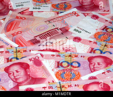 Billets de banque Monnaie CHINE Yuan Banque D'Images