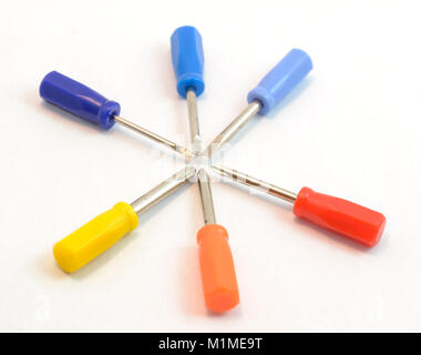 Bits crewdriver mini isolés Banque D'Images