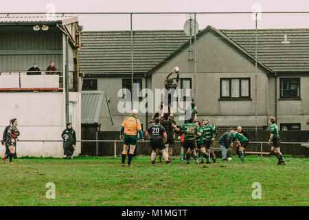 Penryn vs RFC RFC Hayle au Memorial Stadium, Penryn, Cornwall, UK, 27 Janvier 2018 Banque D'Images