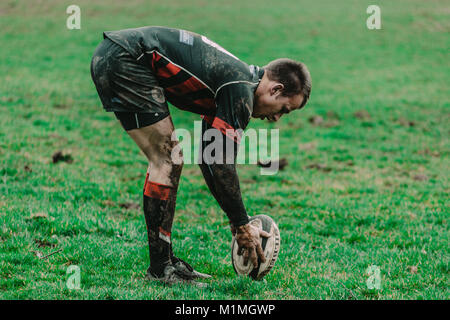 Penryn vs RFC RFC Hayle au Memorial Stadium, Penryn, Cornwall, UK, 27 Janvier 2018 Banque D'Images