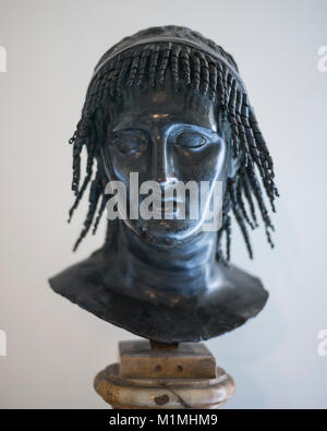 Naples. L'Italie. Portrait buste de Ptolémée Apion, Museo Archeologico Nazionale di Napoli. Musée National Archéologique de Naples. Banque D'Images