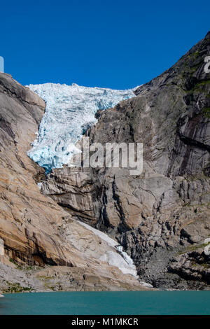 Le Glacier Briksdal, Sogn og Fjordane, Norvège Banque D'Images
