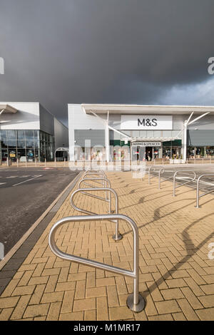 Le magasin Marks and Spencer au complexe commercial Deepdale à Preston Banque D'Images
