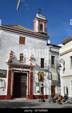 Plaza del Cabildo un dimanche de Sanlucar de Barrameda ( l'embouchure de la rivière Guadalquivir ) l'espagnol, l'Espagne. Banque D'Images