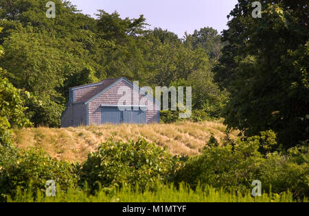 Une grange sur la propriété dans Audabon Sanctuary Comté (Massachusetts) à Cape Cod, USA Banque D'Images