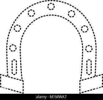 Symbole horseshoe métallique Illustration de Vecteur