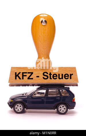 Stempel beschriftet mit KFZ-Steuer Banque D'Images