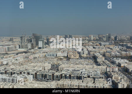 Vue depuis l'intérieur du châssis de Dubaï Banque D'Images