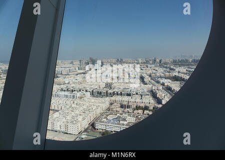 Vue depuis l'intérieur du châssis de Dubaï Banque D'Images