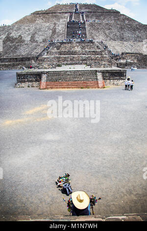 Pyramide du soleil, Teotihuacán, Mexico, Mexique Banque D'Images