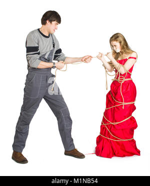 Concept de mesalliance et l'inégalité de match. Banque D'Images