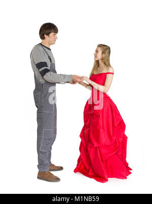 Concept de mesalliance et l'inégalité de match. Banque D'Images