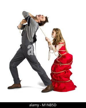 Concept de mesalliance et l'inégalité de match. Banque D'Images