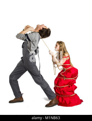 Concept de mesalliance et l'inégalité de match. Banque D'Images