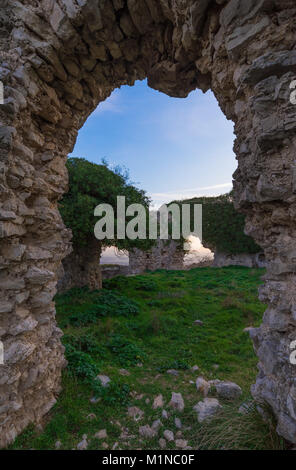 Fara in Sabina (Italie) - Le 'Ruderi di San Martino", ruines d'une ancienne abbaye, dans la province de Rieti à côté de l'abbaye de Farfa, Sabina, centre de l'Italie Banque D'Images