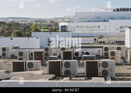 Sortie d'air de climatisation industrielle Banque D'Images