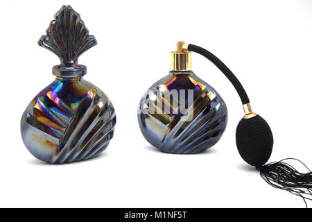 Huile Vintage Parfum Flacon atomiseur et couleur Banque D'Images