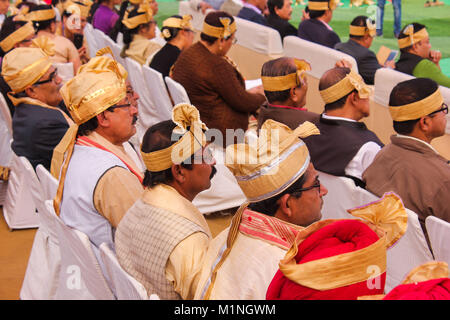 Guwahati, Inde. Jan 31, 2018. Aperçu de la MAE-DAM-MAE-PHI 2018 organisé par Ministère de la Culture, gouvernement de l'Assam, en Inde. MAE-DAM-MAE-PHI la fête religieuse annuelle de la Ahoms en Assam où ils offrent au "Respect" de leurs ancêtres et observé le 31 janvier de chaque année. En langue Tai, MAE-DAM-MAE-PHI signifie offrir de Puja et de prière en mémoire de leurs ancêtres. MAE signifie payer hommages, DAM signifie ancêtres et PHI signifie dieux et déesses. Crédit : David Talukdar/Pacific Press/Alamy Live News Banque D'Images