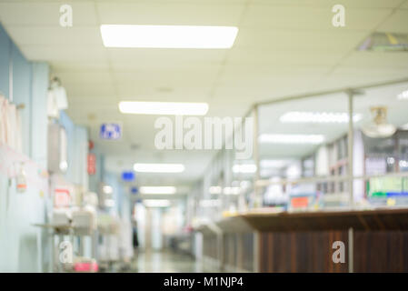 Arrière-plan flou filtre : patient en attente d'Voir médecin. Banque D'Images