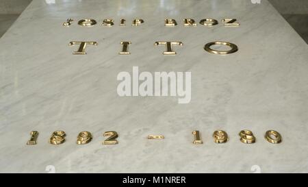 Musée d'histoire yougoslave à Belgrade : Tombe de Josip Broz Tito, 2.10.2017 | conditions dans le monde entier Banque D'Images