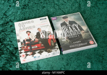 BBC Crime Drama dvd en Ecrins, UK Banque D'Images