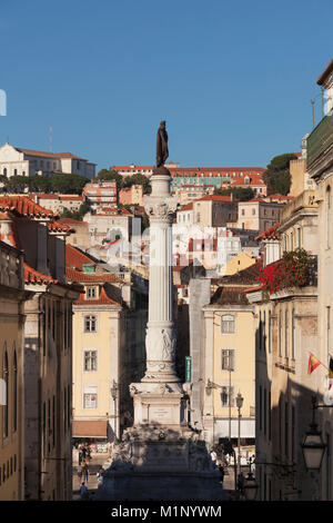 Rossio, Praça de Dom Pedro IV, la Baixa, Lisbonne, Portugal, Europe Banque D'Images