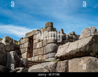 Ruines de Sacsayhuaman, région de Cuzco, Pérou, Amérique du Sud Banque D'Images